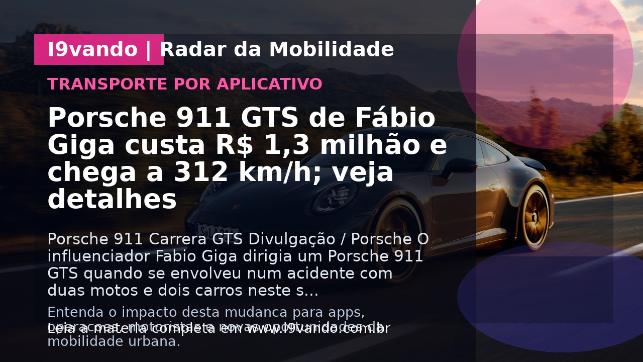 Porsche 911 GTS de Fábio Giga custa R$ 1,3 milhão e chega a 312 km/h; veja detalhes