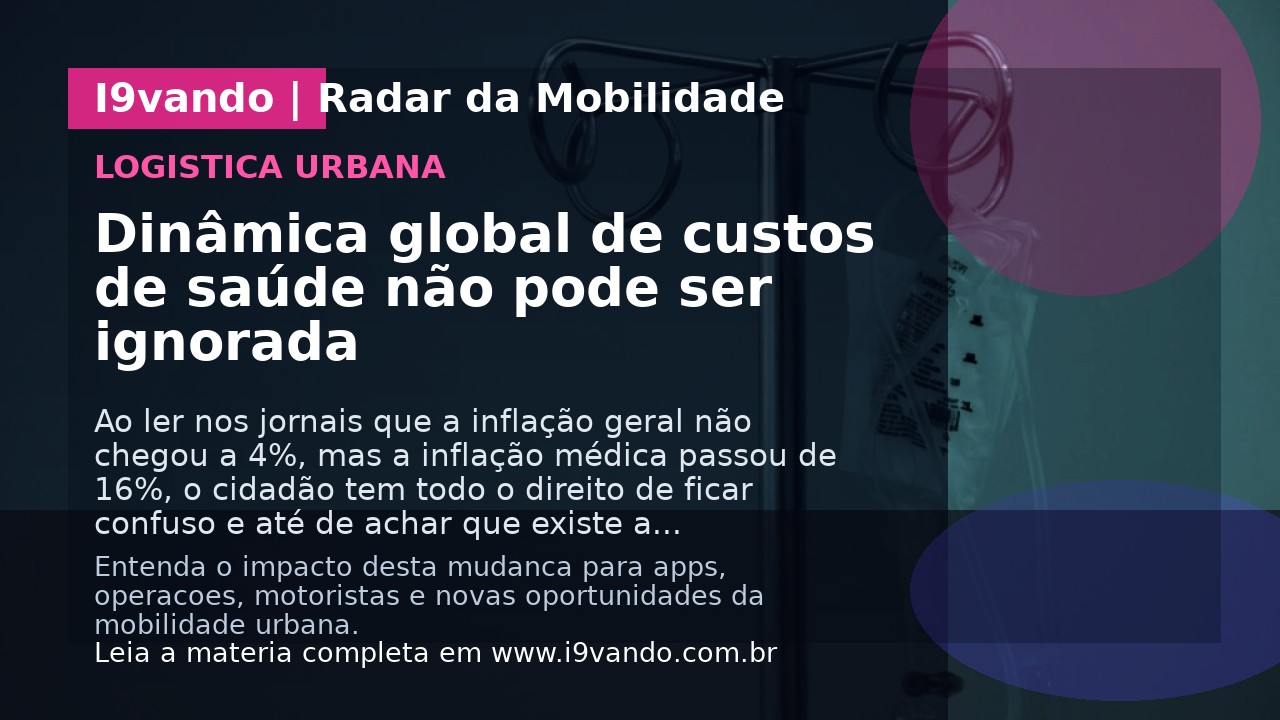 Dinâmica global de custos de saúde não pode ser ignorada