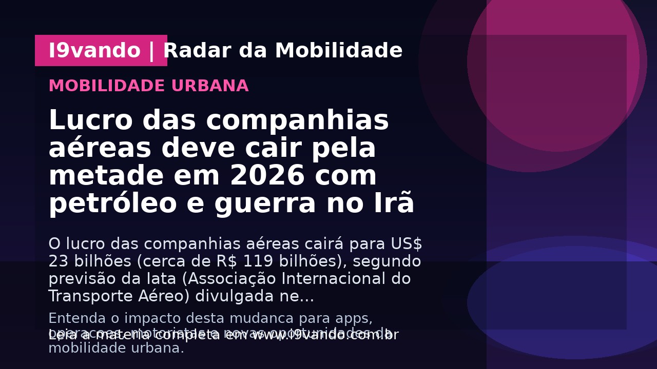 Lucro das companhias aéreas deve cair pela metade em 2026 com petróleo e guerra no Irã