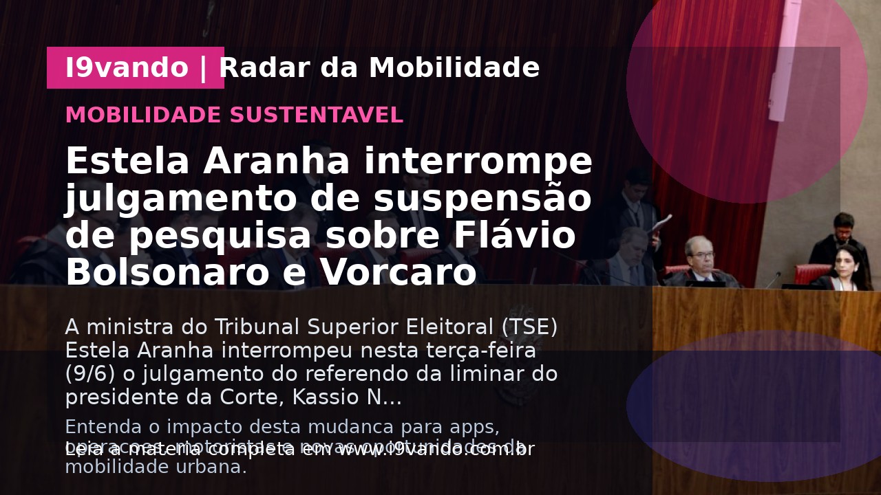 Estela Aranha interrompe julgamento de suspensão de pesquisa sobre Flávio Bolsonaro e Vorcaro
