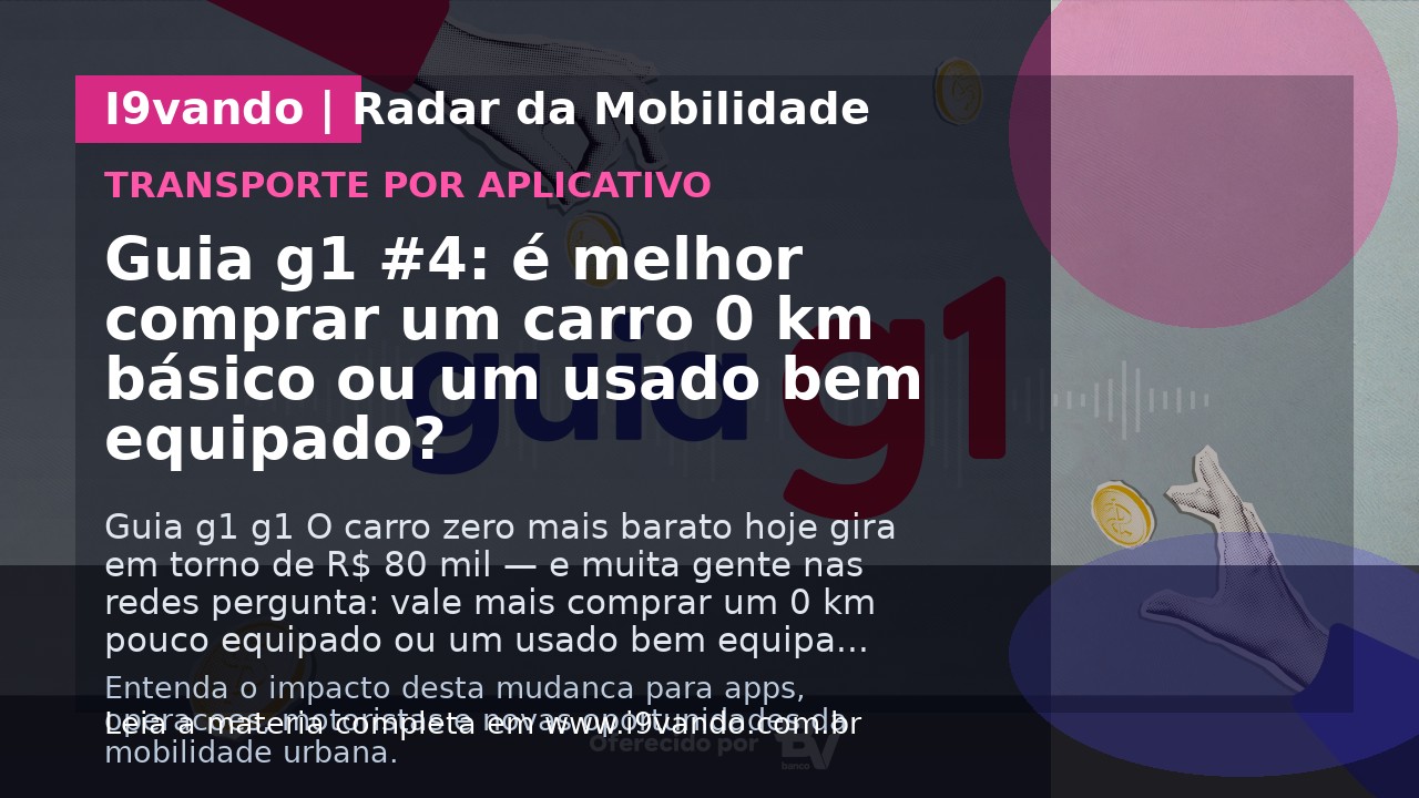 Guia g1 #4: é melhor comprar um carro 0 km básico ou um usado bem equipado?