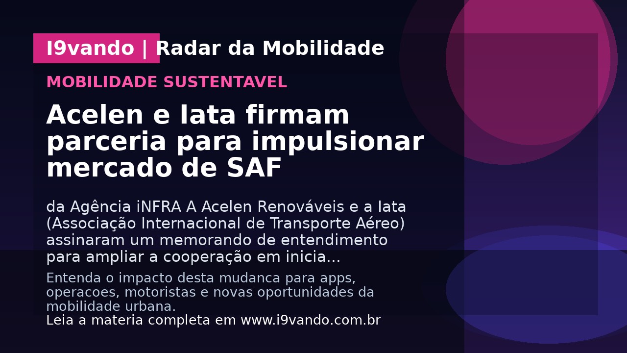 Acelen e Iata firmam parceria para impulsionar mercado de SAF