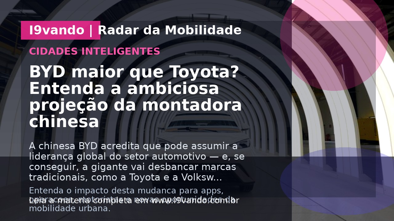 BYD maior que Toyota? Entenda a ambiciosa projeção da montadora chinesa