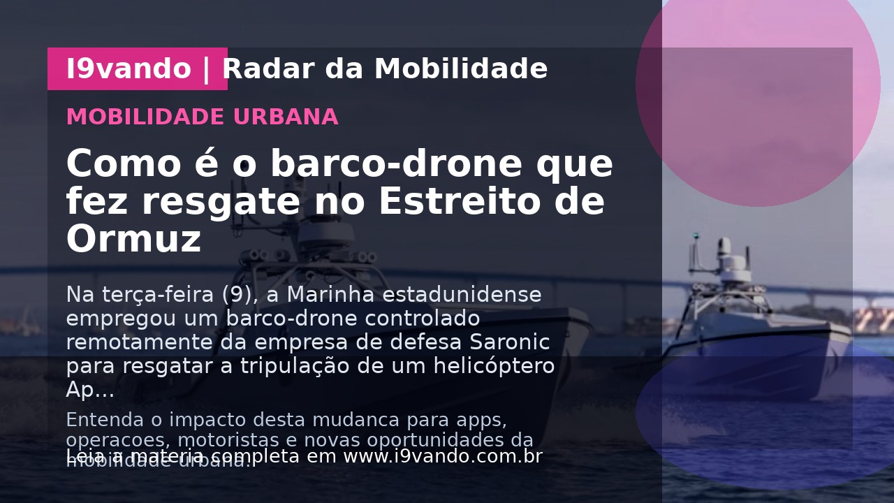 Como é o barco-drone que fez resgate no Estreito de Ormuz
