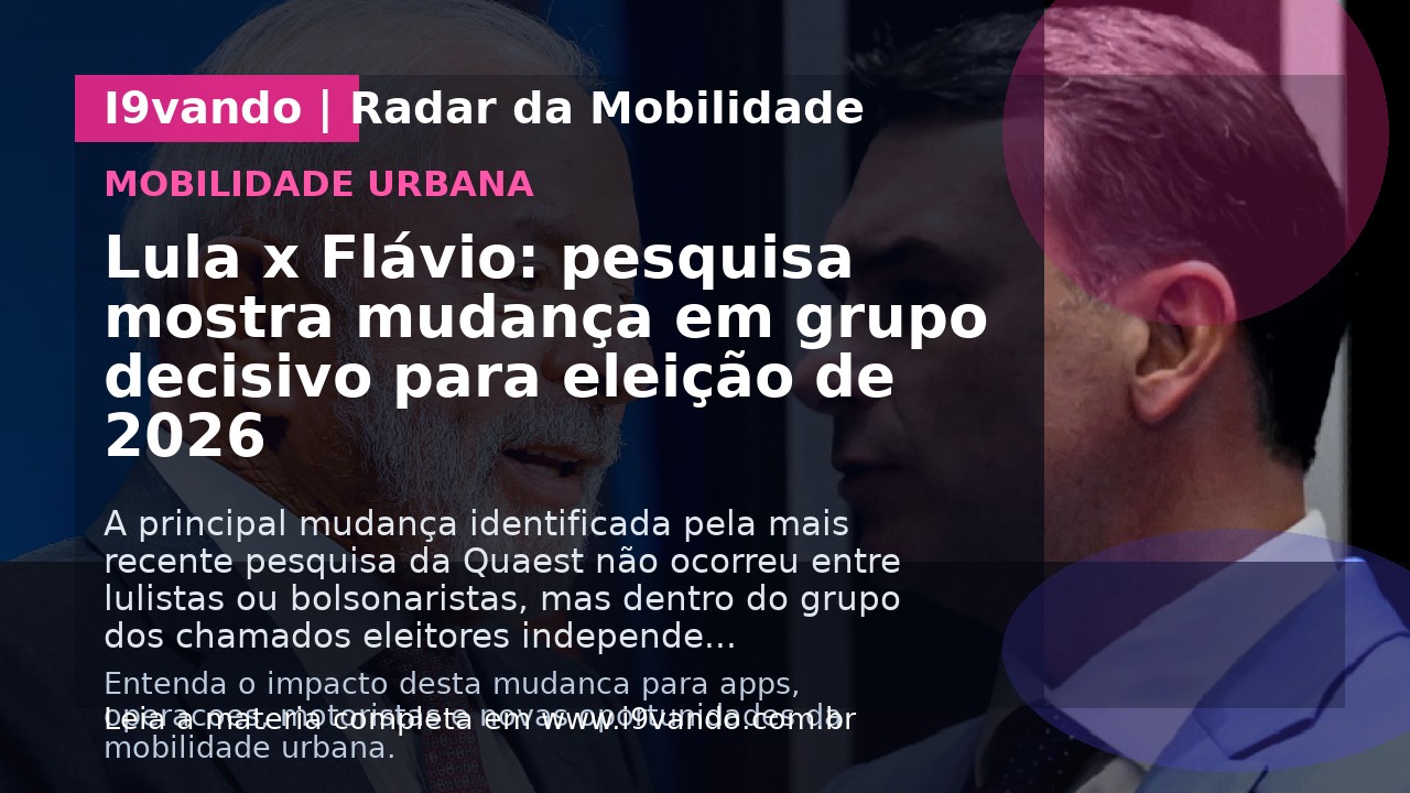 Lula x Flávio: pesquisa mostra mudança em grupo decisivo para eleição de 2026