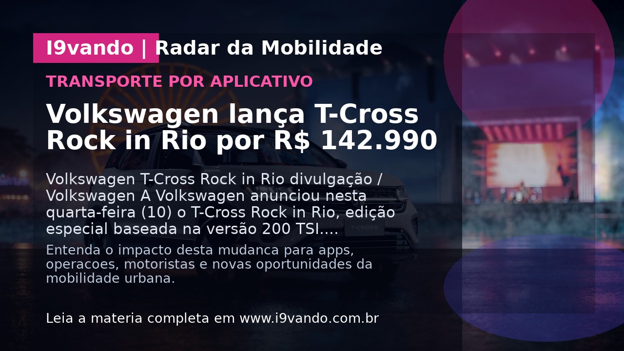 Volkswagen lança T-Cross Rock in Rio por R$ 142.990