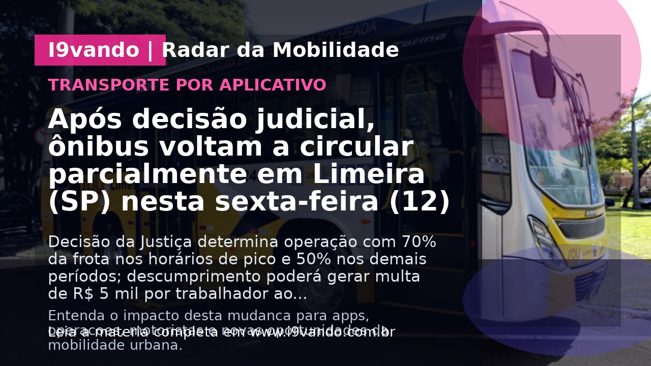 Após decisão judicial, ônibus voltam a circular parcialmente em Limeira (SP) nesta sexta-feira (12)