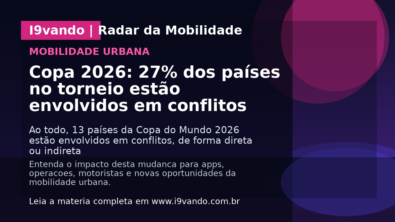 Copa 2026: 27% dos países no torneio estão envolvidos em conflitos