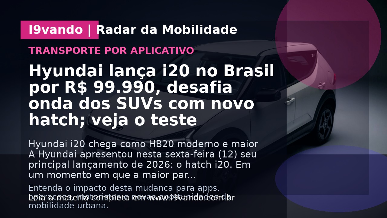 Hyundai lança i20 no Brasil por R$ 99.990, desafia onda dos SUVs com novo hatch; veja o teste