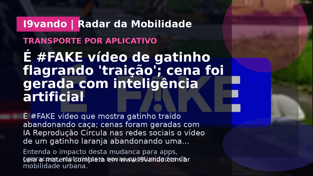 É #FAKE vídeo de gatinho flagrando 'traição'; cena foi gerada com inteligência artificial
