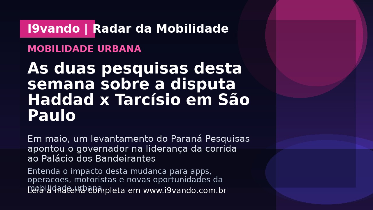 As duas pesquisas desta semana sobre a disputa Haddad x Tarcísio em São Paulo
