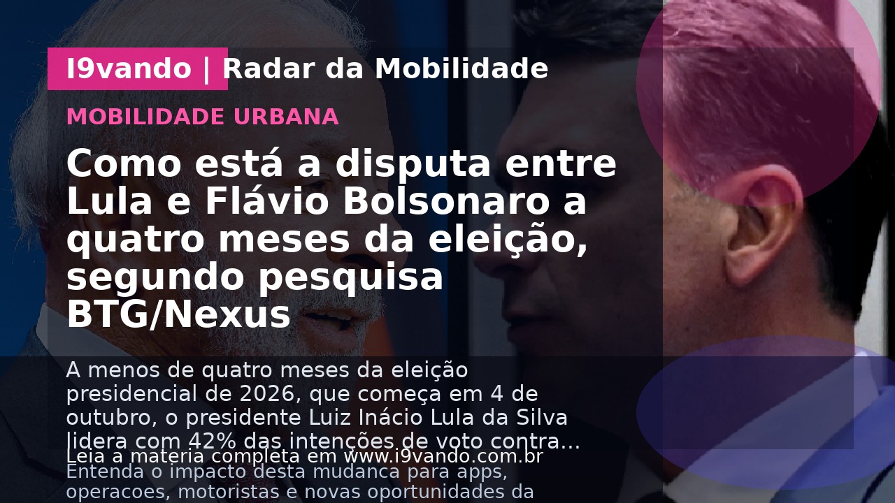 Como está a disputa entre Lula e Flávio Bolsonaro a quatro meses da eleição, segundo pesquisa BTG/Nexus