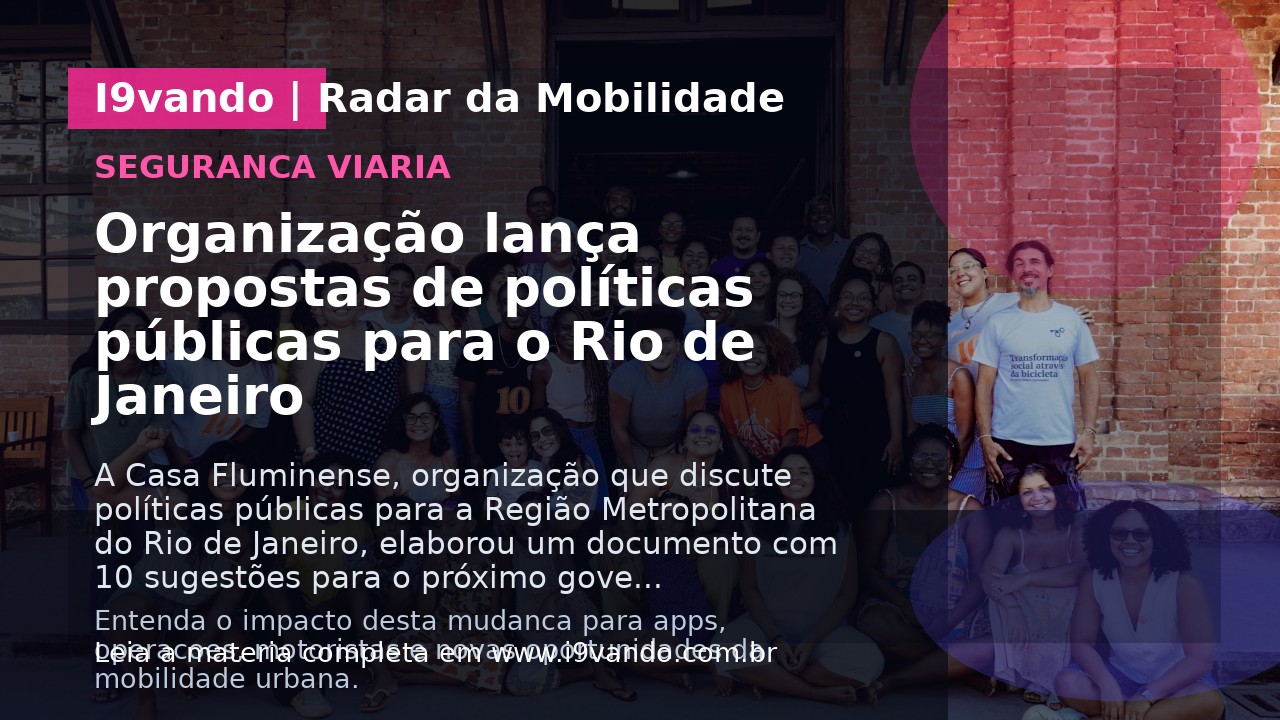 Organização lança propostas de políticas públicas para o Rio de Janeiro