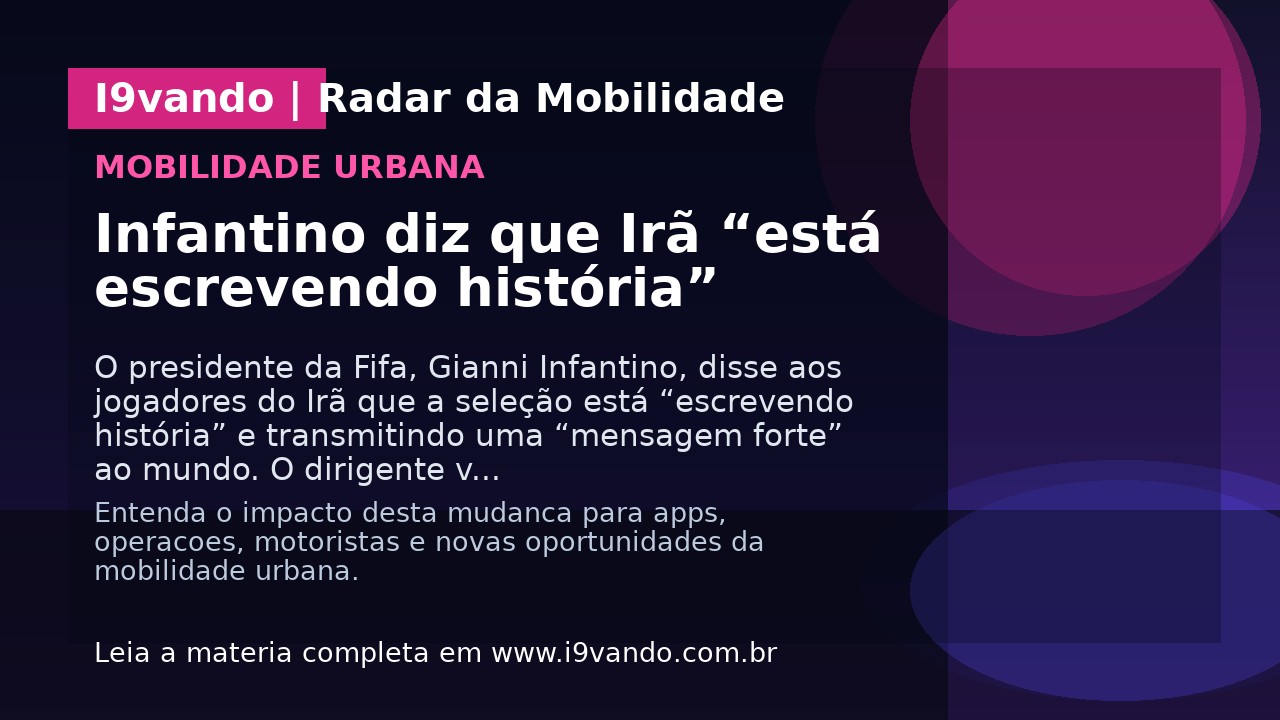 Infantino diz que Irã “está escrevendo história”