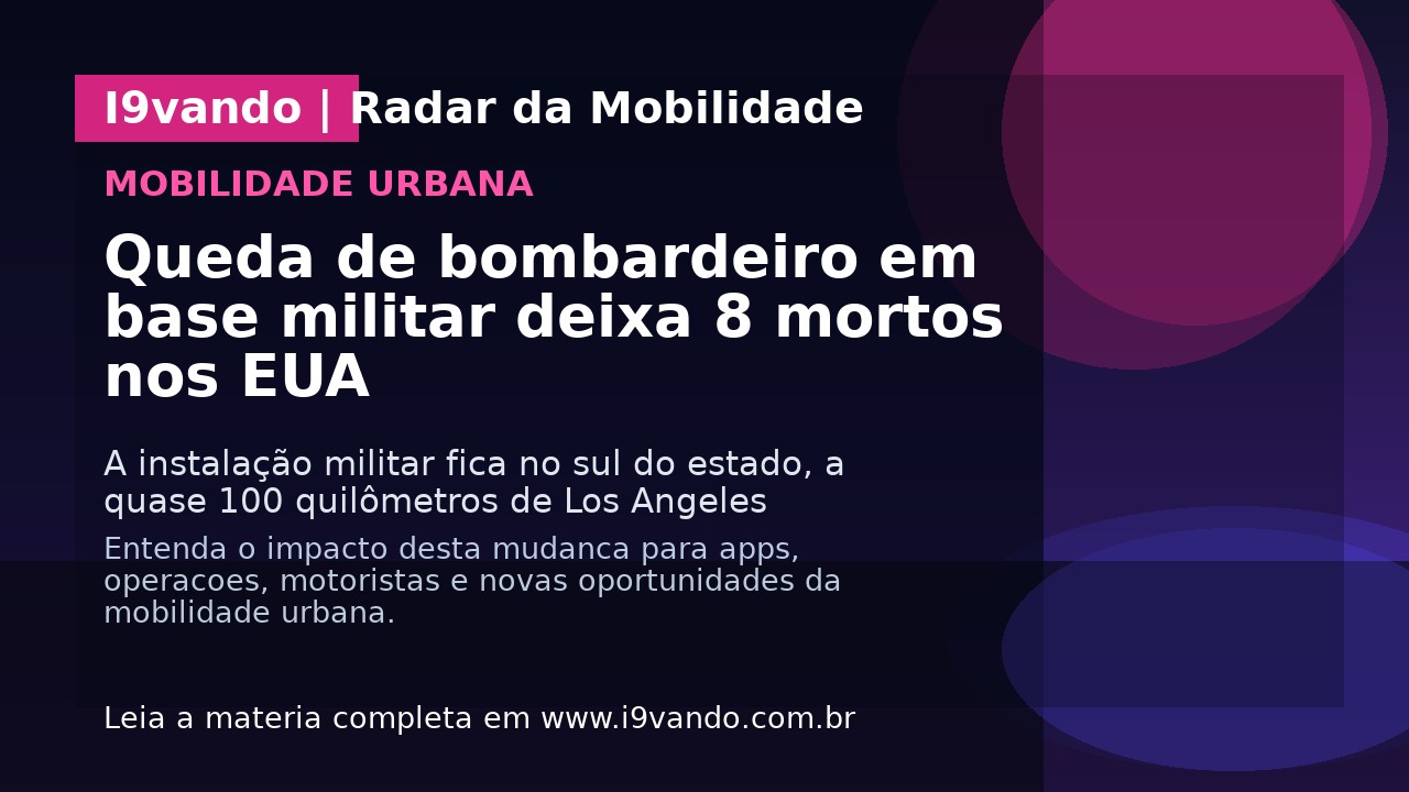 Queda de bombardeiro em base militar deixa 8 mortos nos EUA