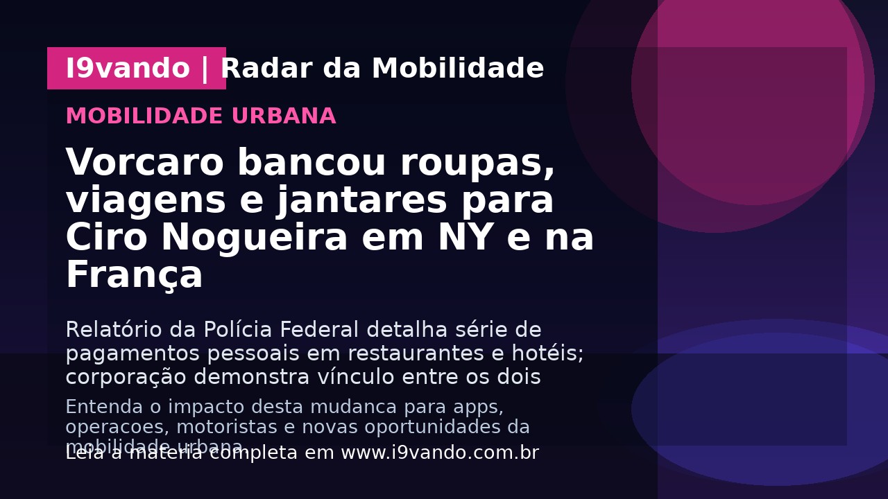 Vorcaro bancou roupas, viagens e jantares para Ciro Nogueira em NY e na França