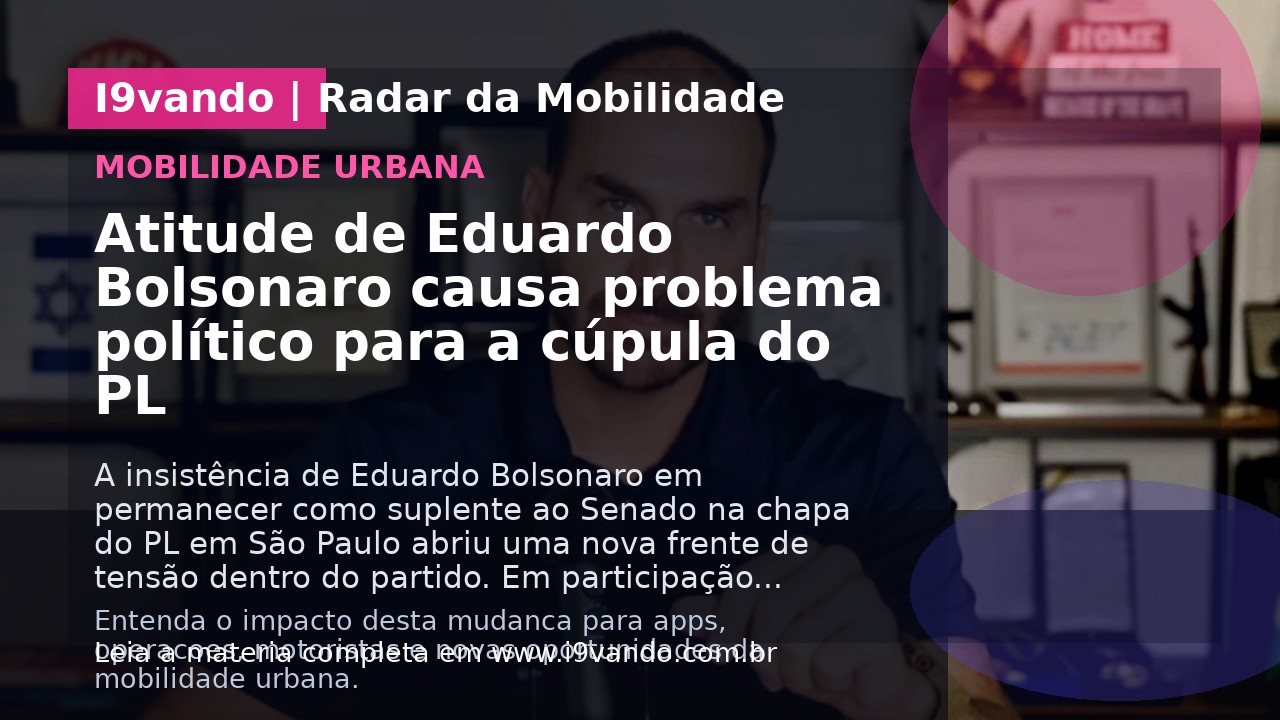 Atitude de Eduardo Bolsonaro causa problema político para a cúpula do PL
