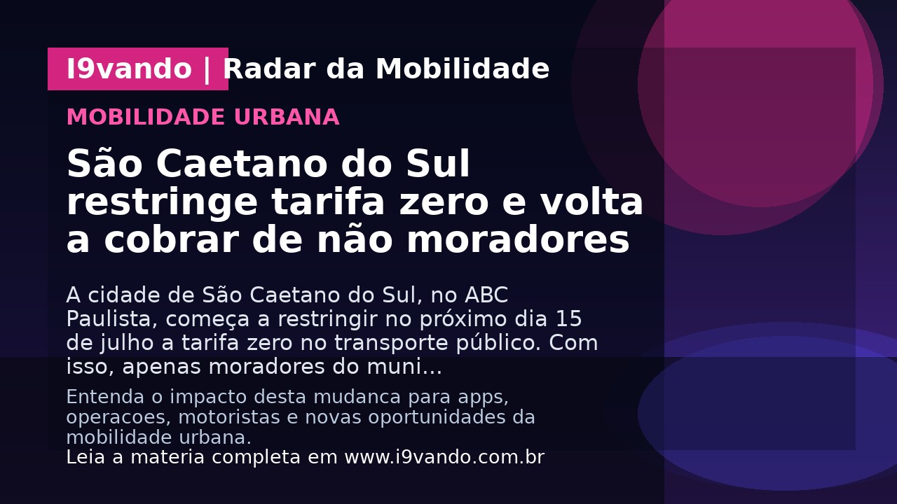 São Caetano do Sul restringe tarifa zero e volta a cobrar de não moradores
