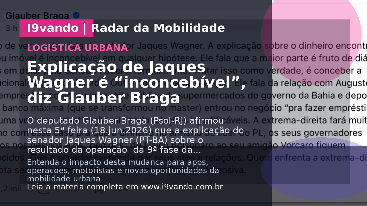 Explicação de Jaques Wagner é “inconcebível”, diz Glauber Braga