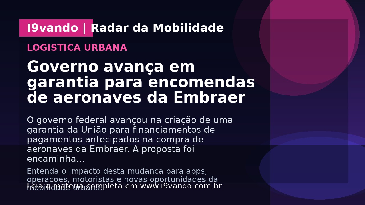 Governo avança em garantia para encomendas de aeronaves da Embraer