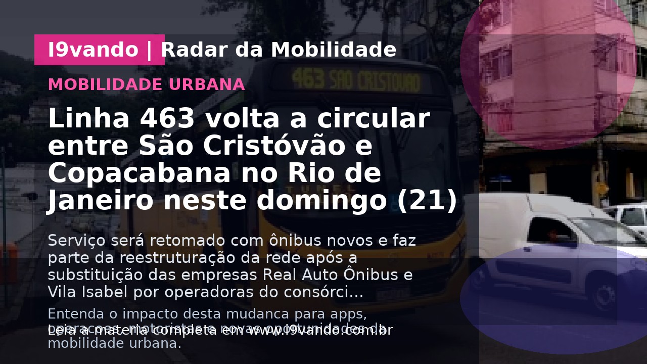 Linha 463 volta a circular entre São Cristóvão e Copacabana no Rio de Janeiro neste domingo (21)