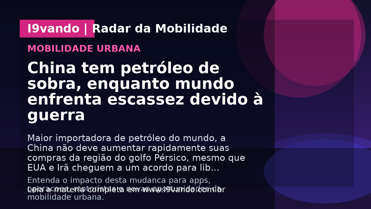 China tem petróleo de sobra, enquanto mundo enfrenta escassez devido à guerra