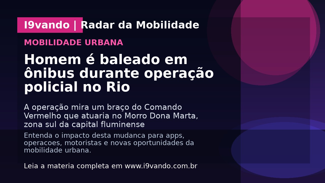 Homem é baleado em ônibus durante operação policial no Rio