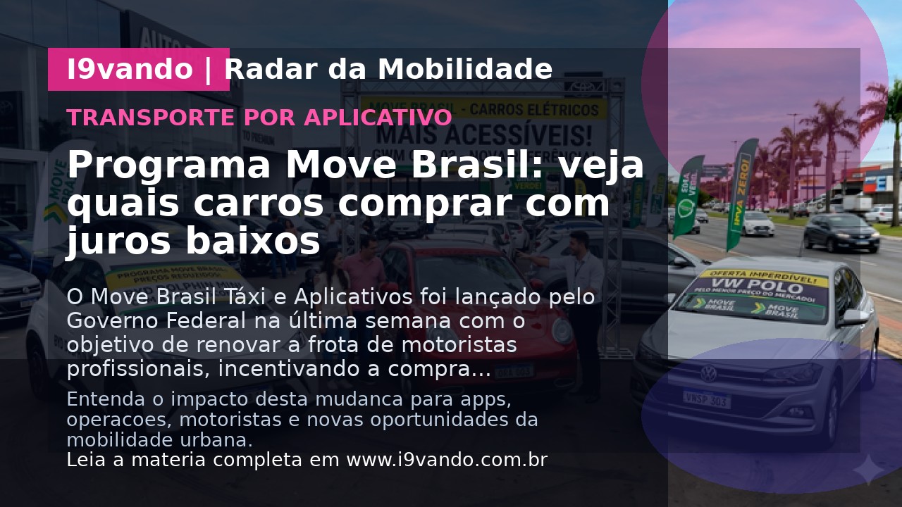 Programa Move Brasil: veja quais carros comprar com juros baixos