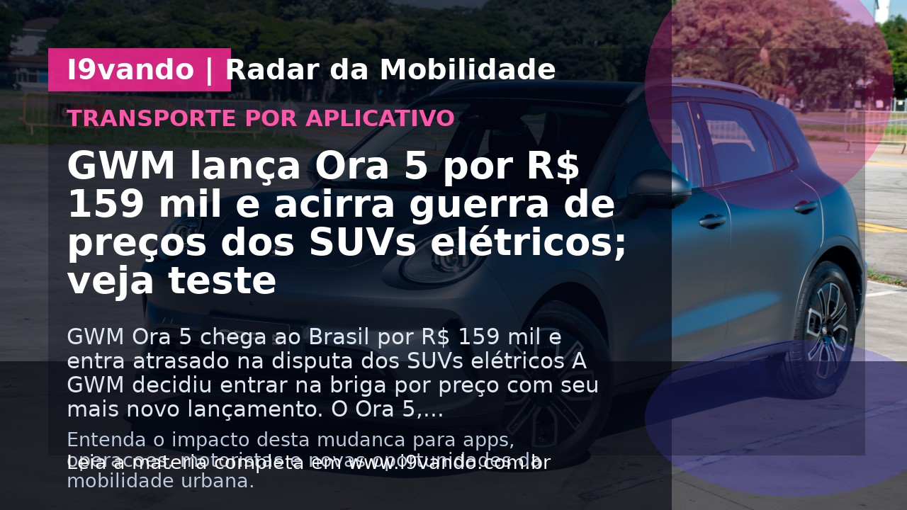 GWM lança Ora 5 por R$ 159 mil e acirra guerra de preços dos SUVs elétricos; veja teste