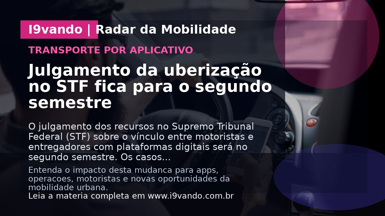 Julgamento da uberização no STF fica para o segundo semestre