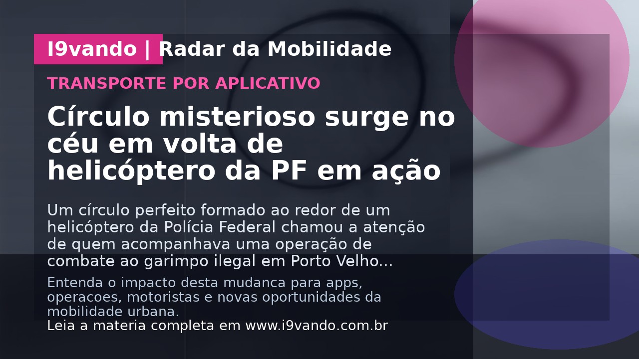 Círculo misterioso surge no céu em volta de helicóptero da PF em ação