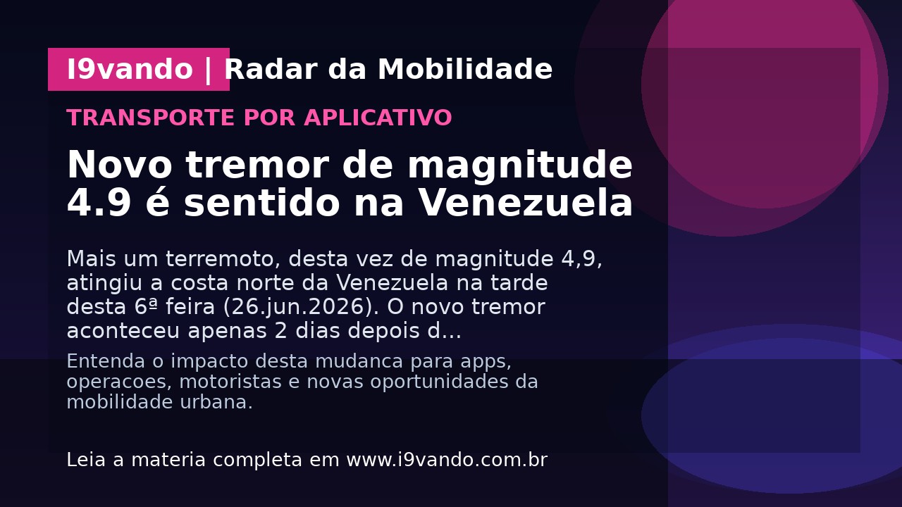 Novo tremor de magnitude 4.9 é sentido na Venezuela