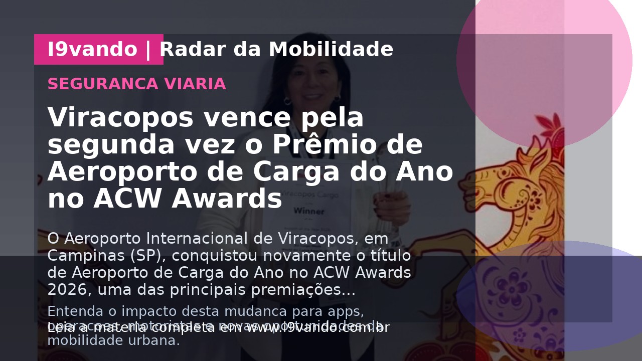 Viracopos vence pela segunda vez o Prêmio de Aeroporto de Carga do Ano no ACW Awards