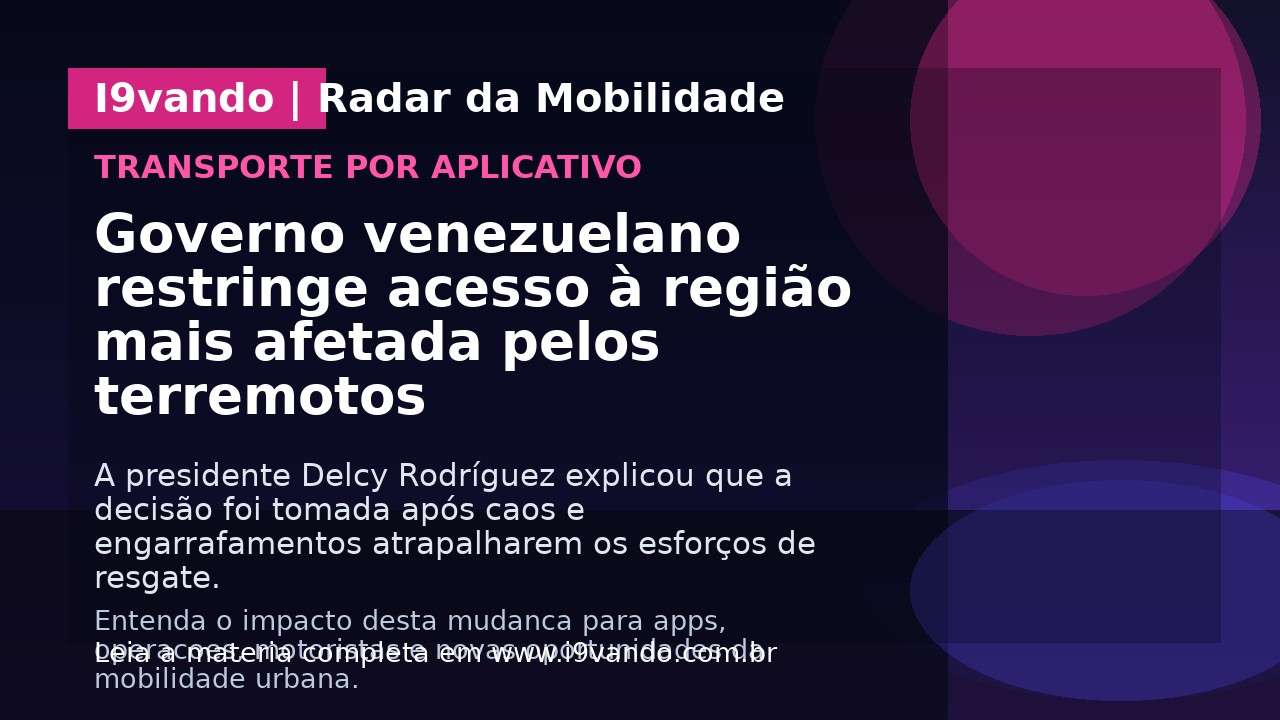 Governo venezuelano restringe acesso à região mais afetada pelos terremotos