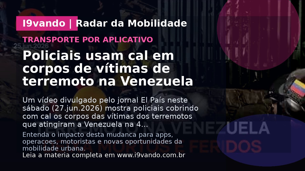 Policiais usam cal em corpos de vítimas de terremoto na Venezuela