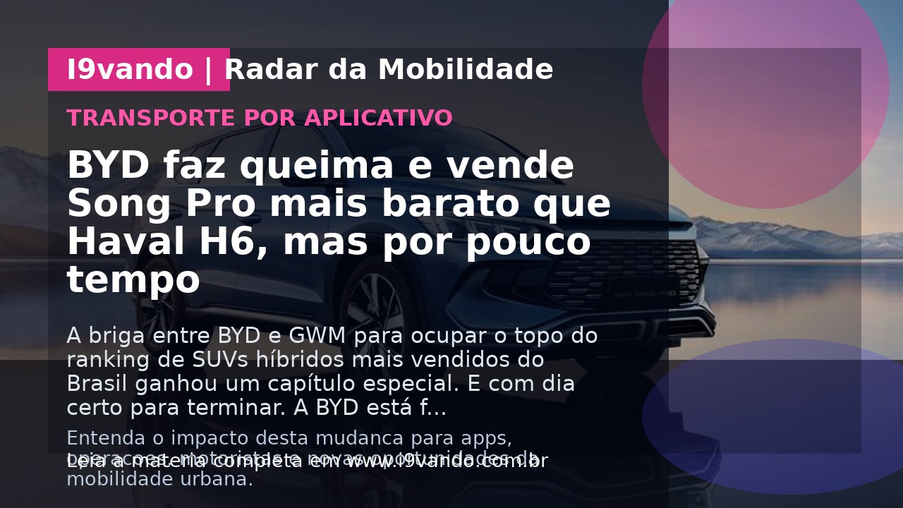 BYD faz queima e vende Song Pro mais barato que Haval H6, mas por pouco tempo