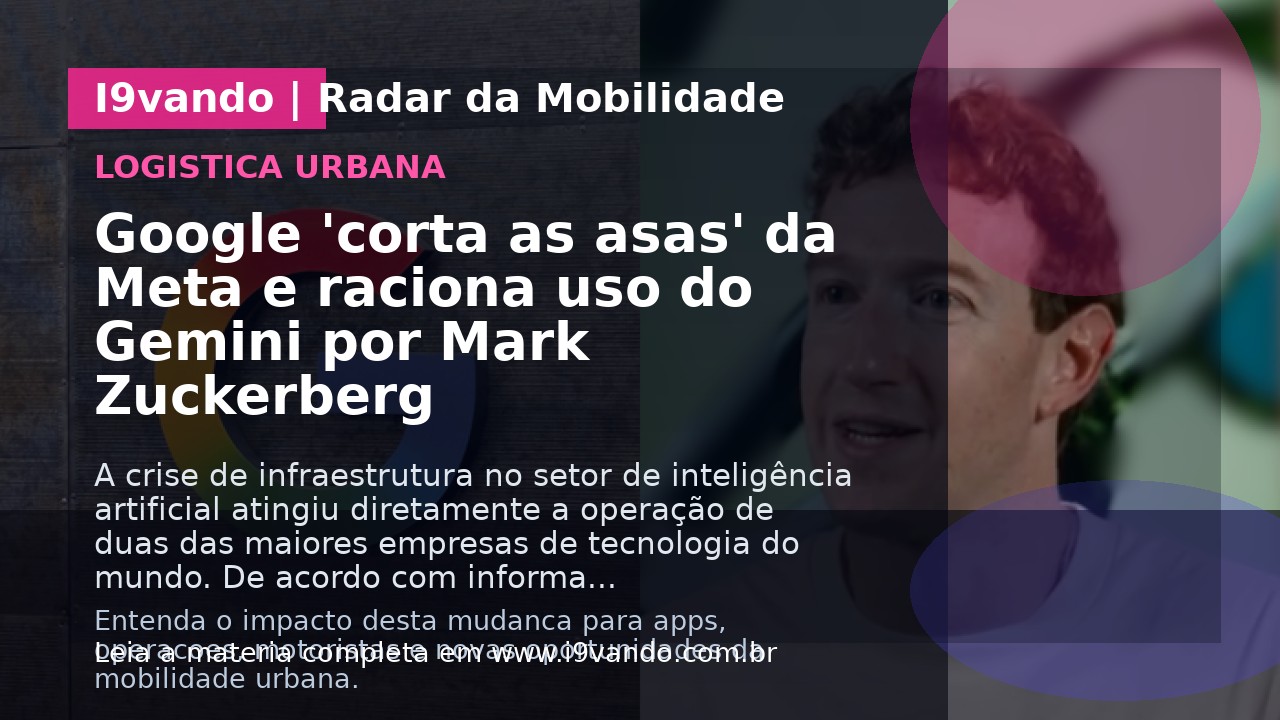 Google 'corta as asas' da Meta e raciona uso do Gemini por Mark Zuckerberg