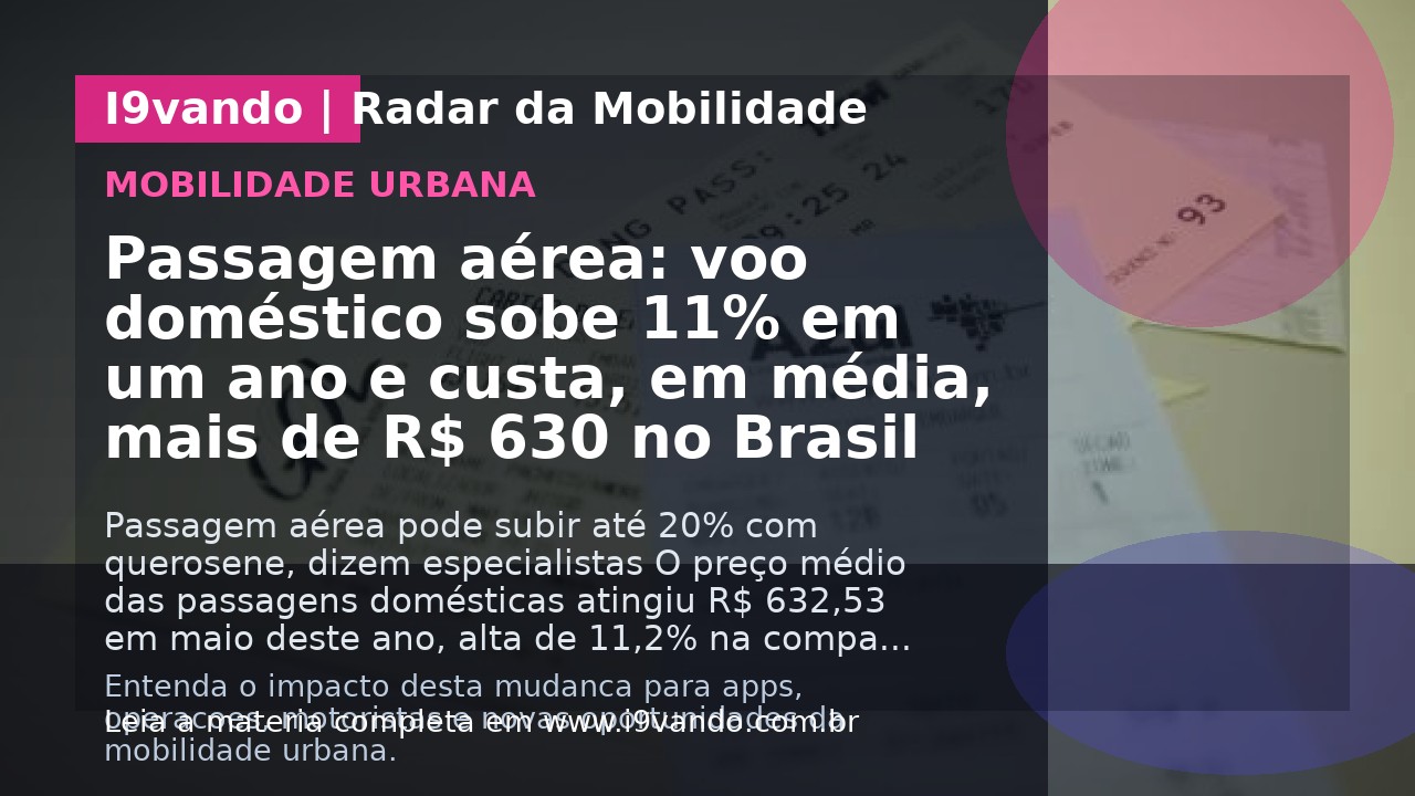 Passagem aérea: voo doméstico sobe 11% em um ano e custa, em média, mais de R$ 630 no Brasil
