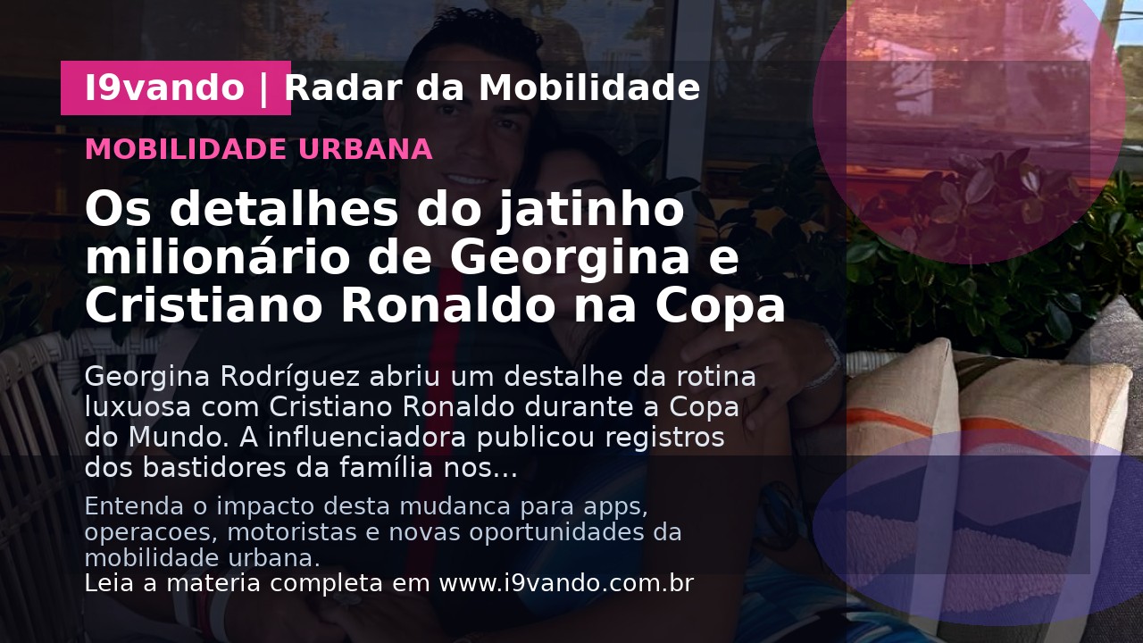 Os detalhes do jatinho milionário de Georgina e Cristiano Ronaldo na Copa