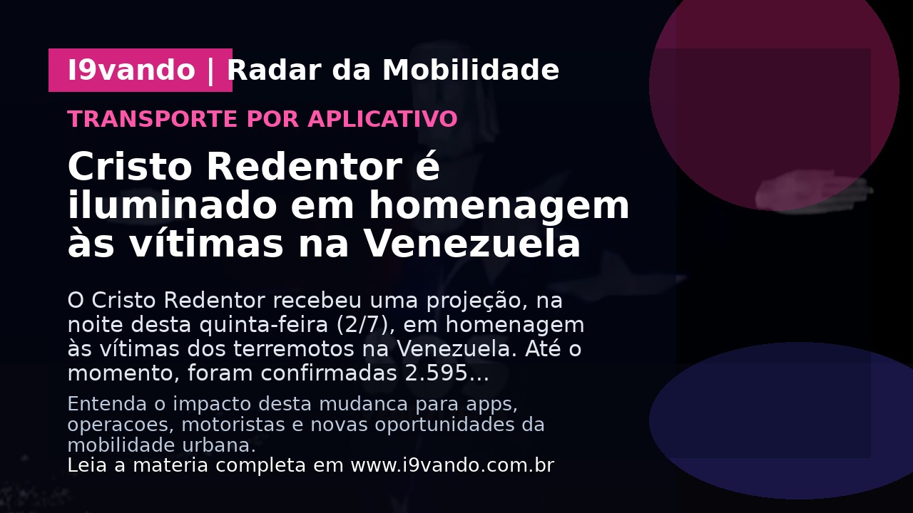 Cristo Redentor é iluminado em homenagem às vítimas na Venezuela