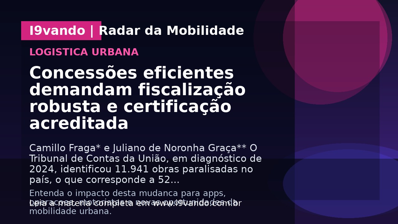 Concessões eficientes demandam fiscalização robusta e certificação acreditada