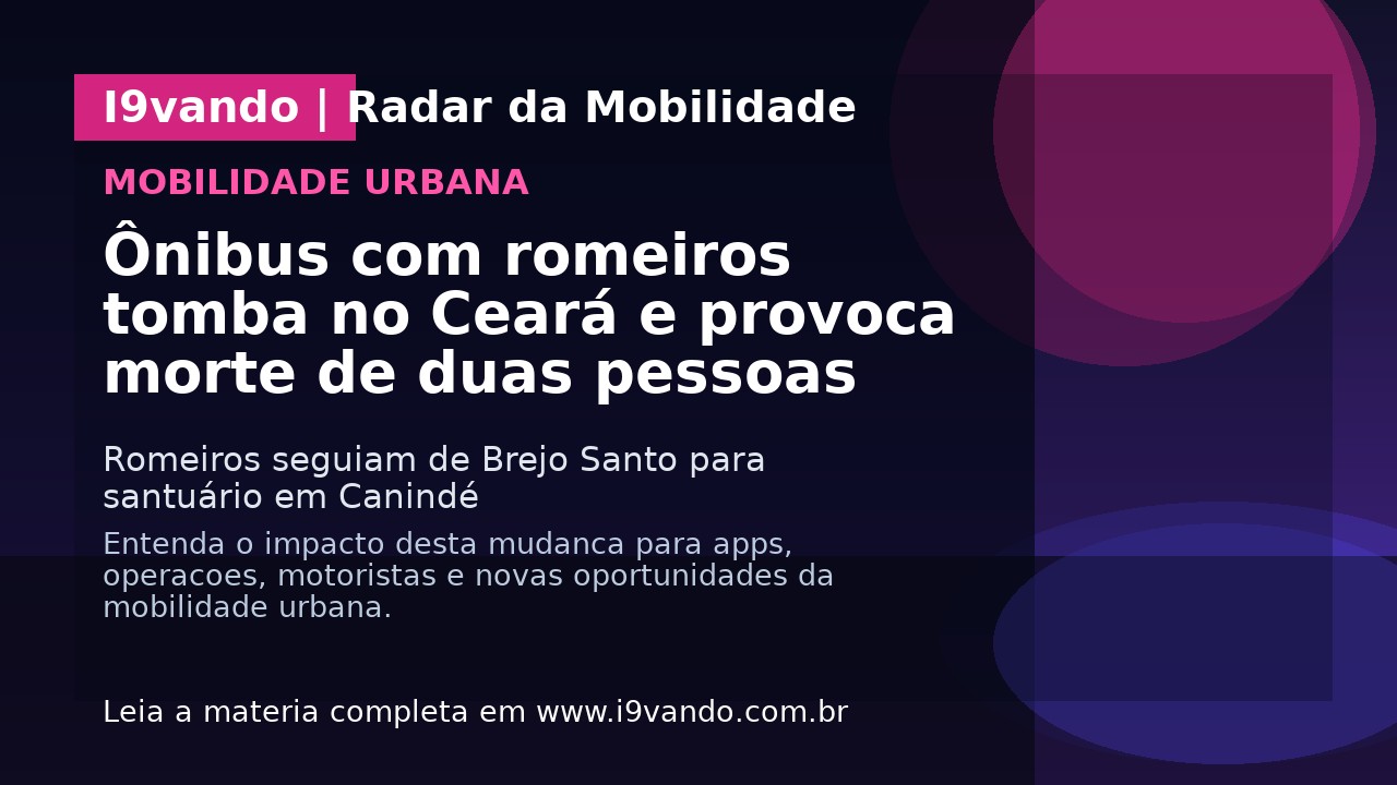 Ônibus com romeiros tomba no Ceará e provoca morte de duas pessoas