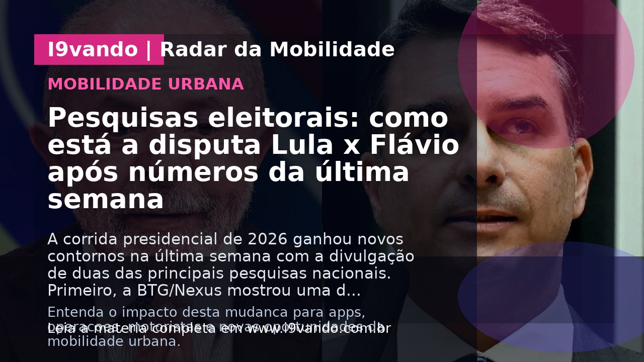 Pesquisas eleitorais: como está a disputa Lula x Flávio após números da última semana