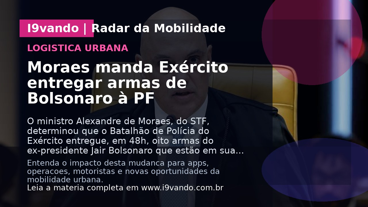 Moraes manda Exército entregar armas de Bolsonaro à PF