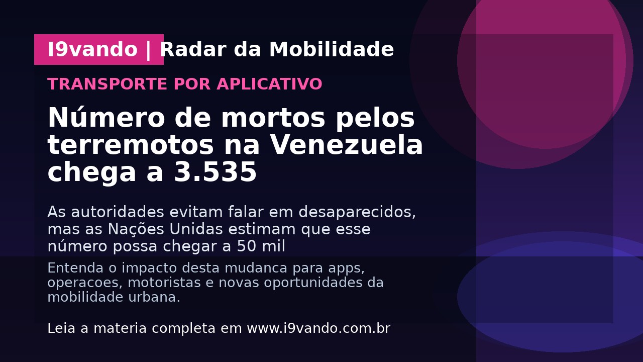 Número de mortos pelos terremotos na Venezuela chega a 3.535