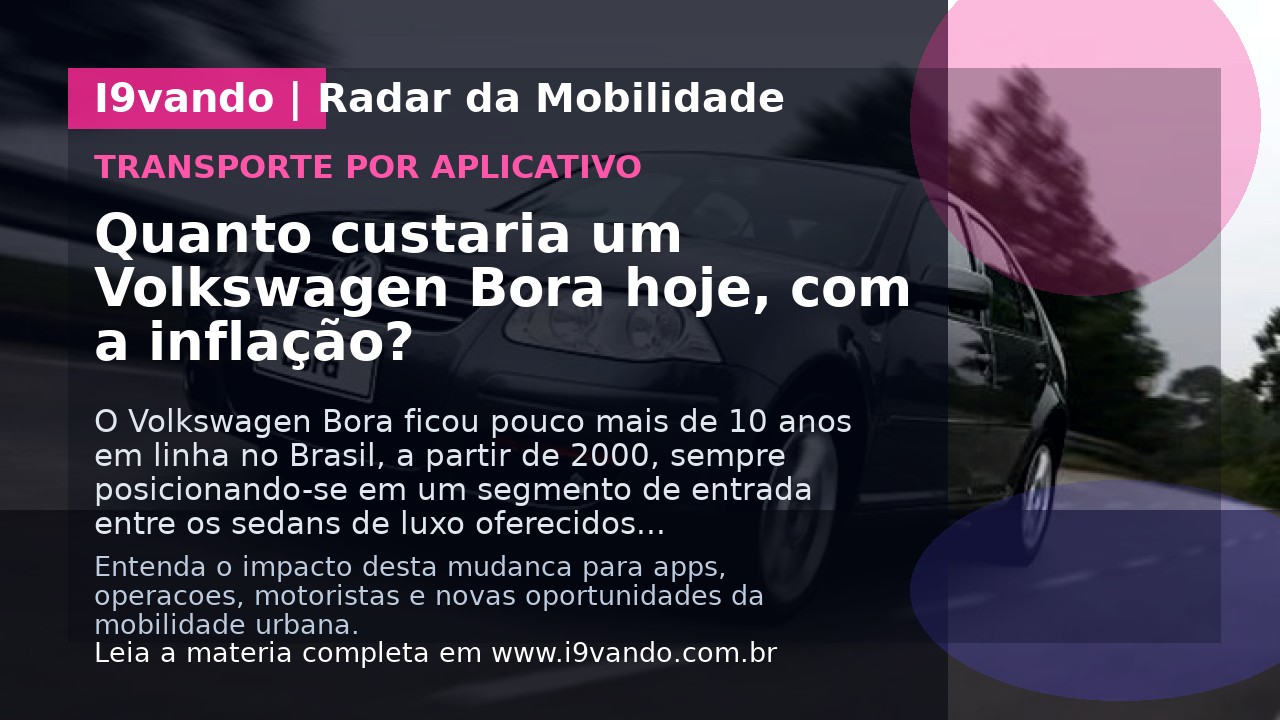 Quanto custaria um Volkswagen Bora hoje, com a inflação?