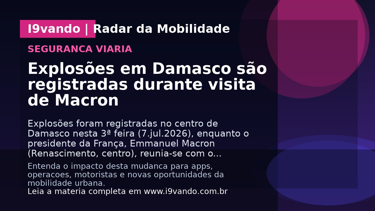Explosões em Damasco são registradas durante visita de Macron