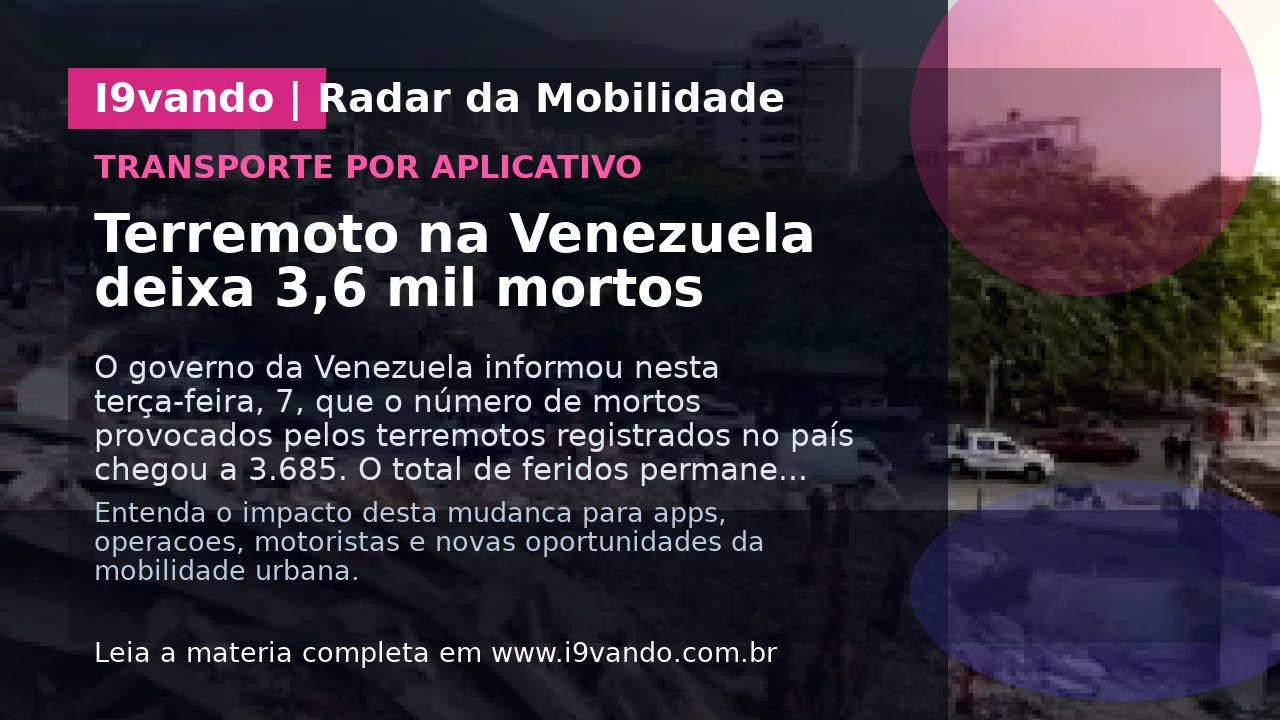 Terremoto na Venezuela deixa 3,6 mil mortos