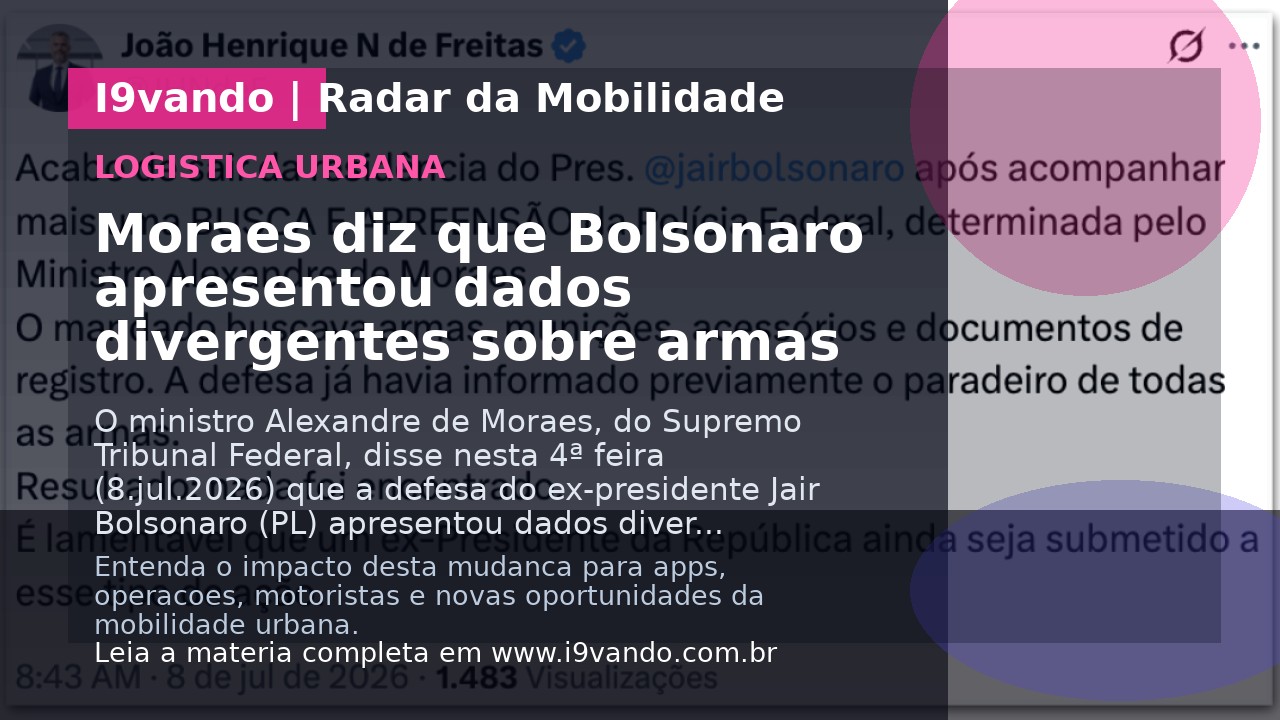Moraes diz que Bolsonaro apresentou dados divergentes sobre armas