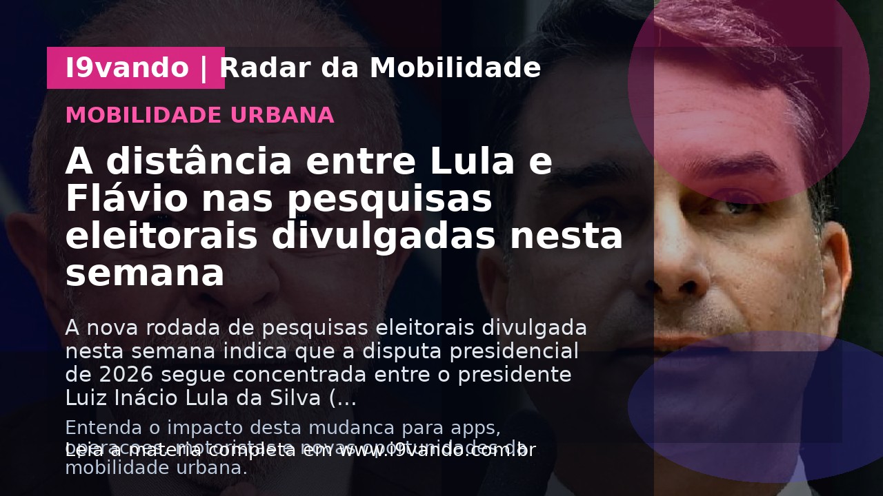 A distância entre Lula e Flávio nas pesquisas eleitorais divulgadas nesta semana
